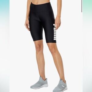 PUMA Attitude Biker Shorts Spandex Word Print